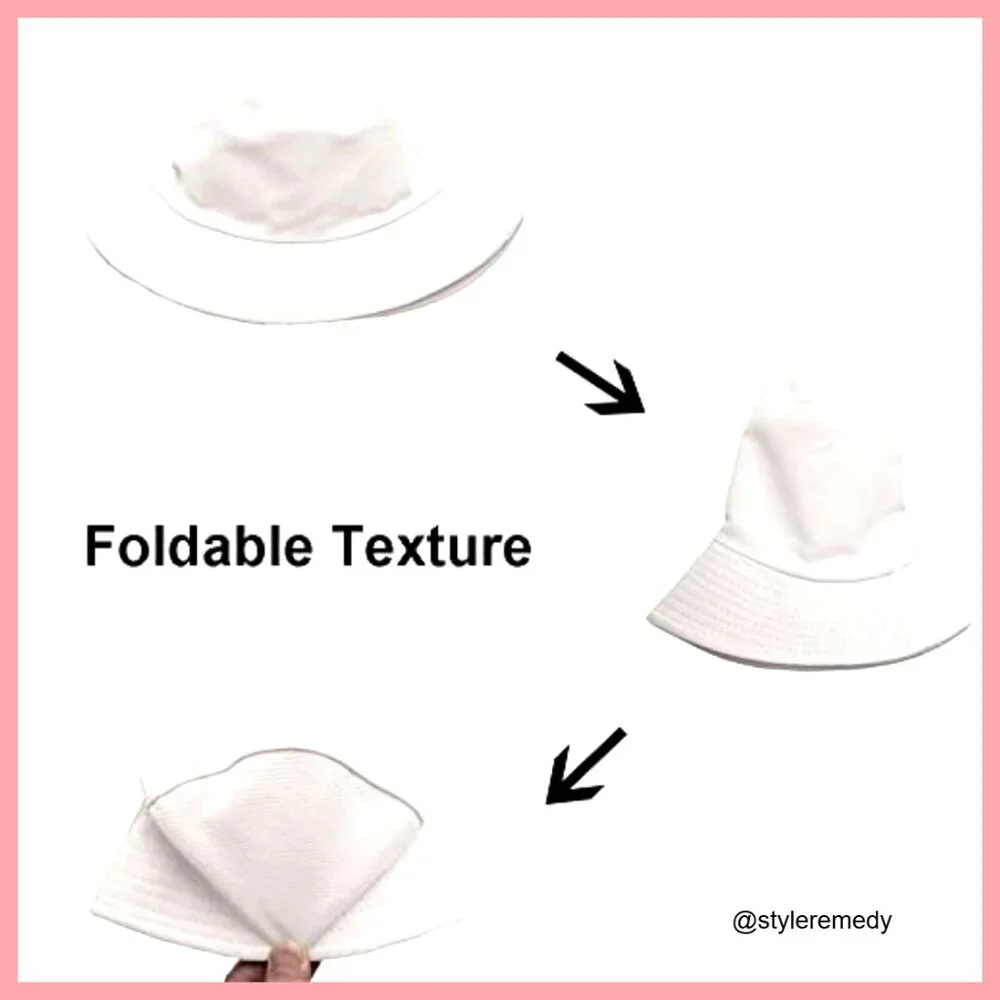 Cotton Bucket Hat with UPF 50+ Sun Protection, Adjustable Drawstring